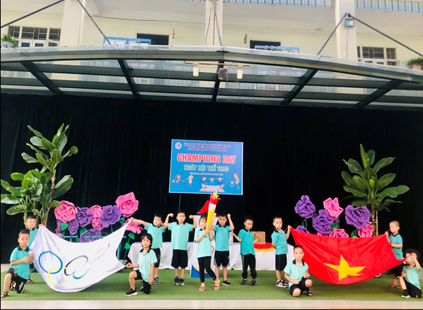 Trường mầm non Vĩnh Hưng tổ chức ngày hội thể dục thể thao  CHAMPIONS DAY chào mừng 20 năm ngày thành lập quận Hoàng Mai